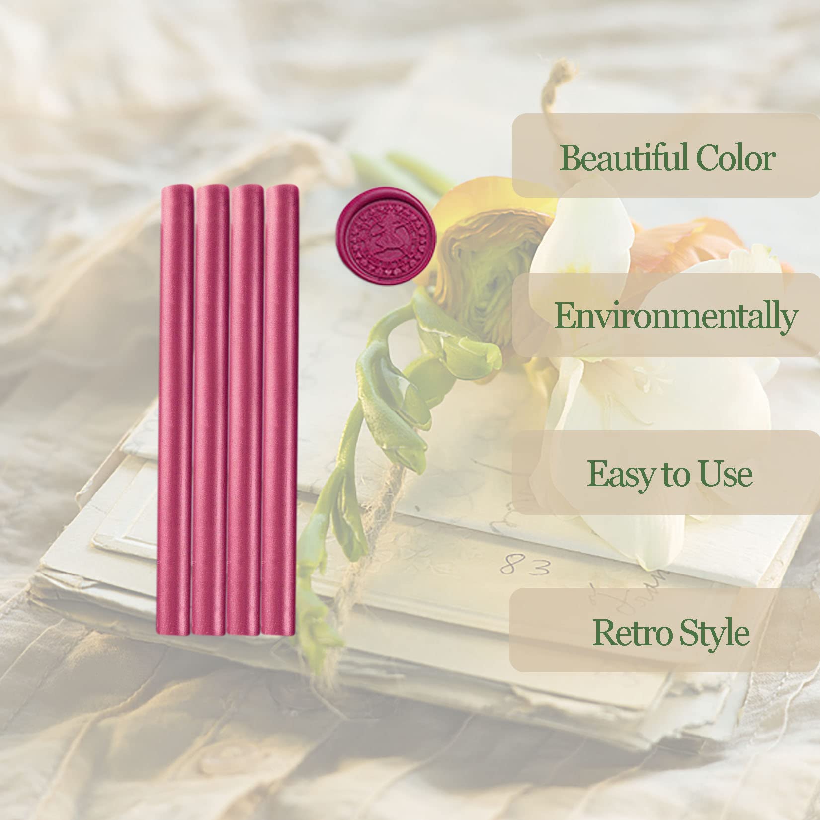 Bastoncini Cera Per Sigillatura - Confezione Da 10 | Effetto Vintage Oro Vecchio Per Lettere, Inviti E Regali