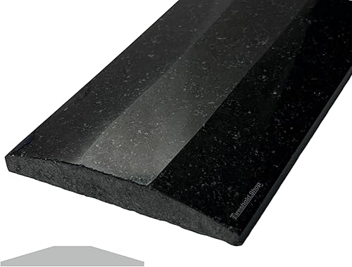 Threshold.Shop Umbral de granito pulido negro absoluto de Hollywood doble para transiciones de piso (4 "x 24")