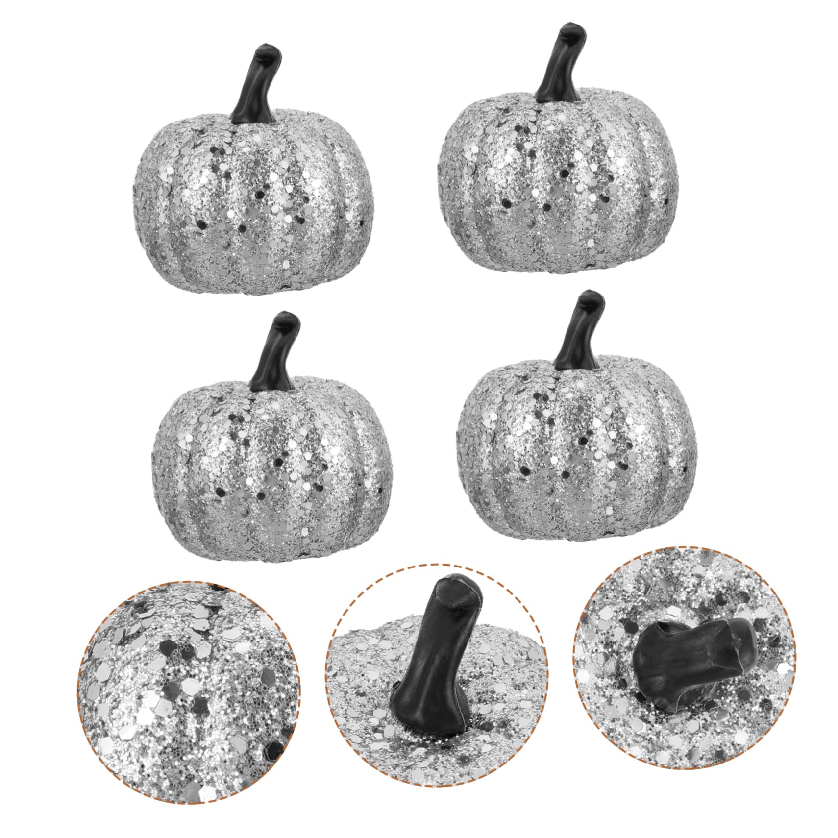 Alipis 40stücke Teiliges Dekorative Schaumkürbisse Mit Glitzer Für Halloween Erntedankfest Und Partys Kreative Und Lebendige Deko Für Zuhause Garten Und Schule