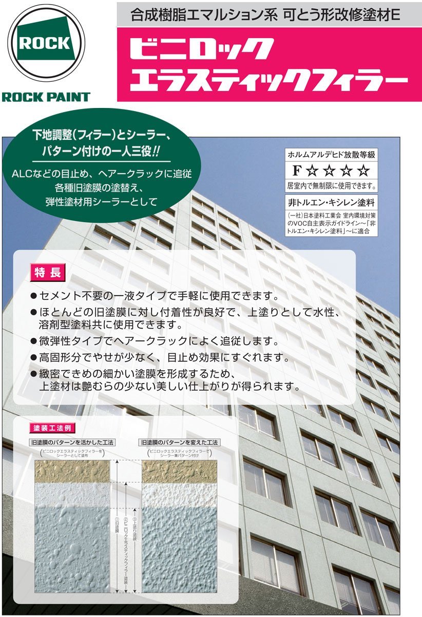 Amazon.co.jp: ロックペイント ビニロックエラスティックフィラー 18kg