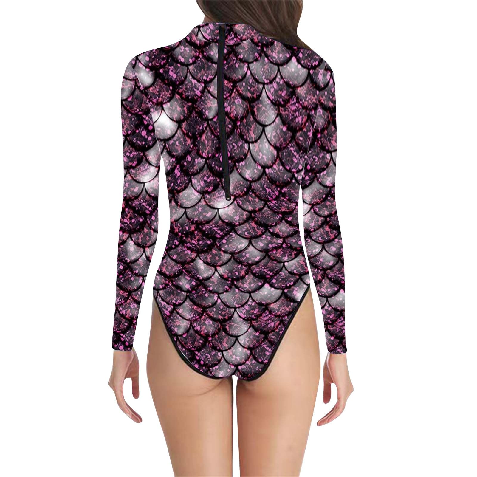Costume da Bagno Donna, Elegante da con Stampa A Squame di Pesce, Combinazione Perfetta di Moda E Comfort, Ideale per Le Vacanze