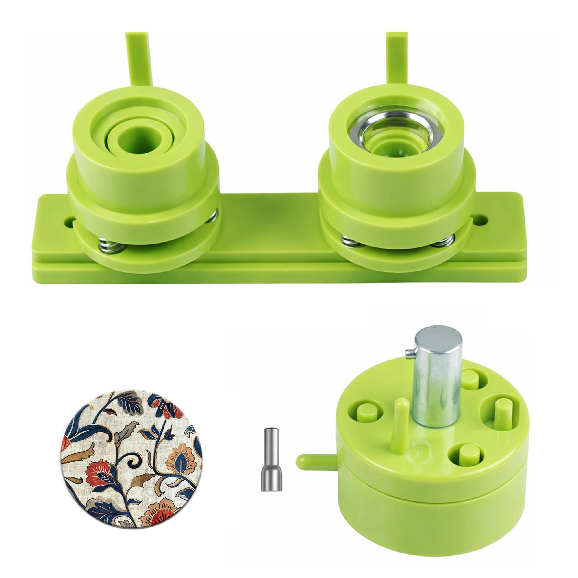 Trimming Shop 25mm Button Maker Mould Set for Slide Rail Type Badge Press, Interchangeable Dies, Heavy Duty Button Molds for Events, Schools, DIY Round Pin Maker