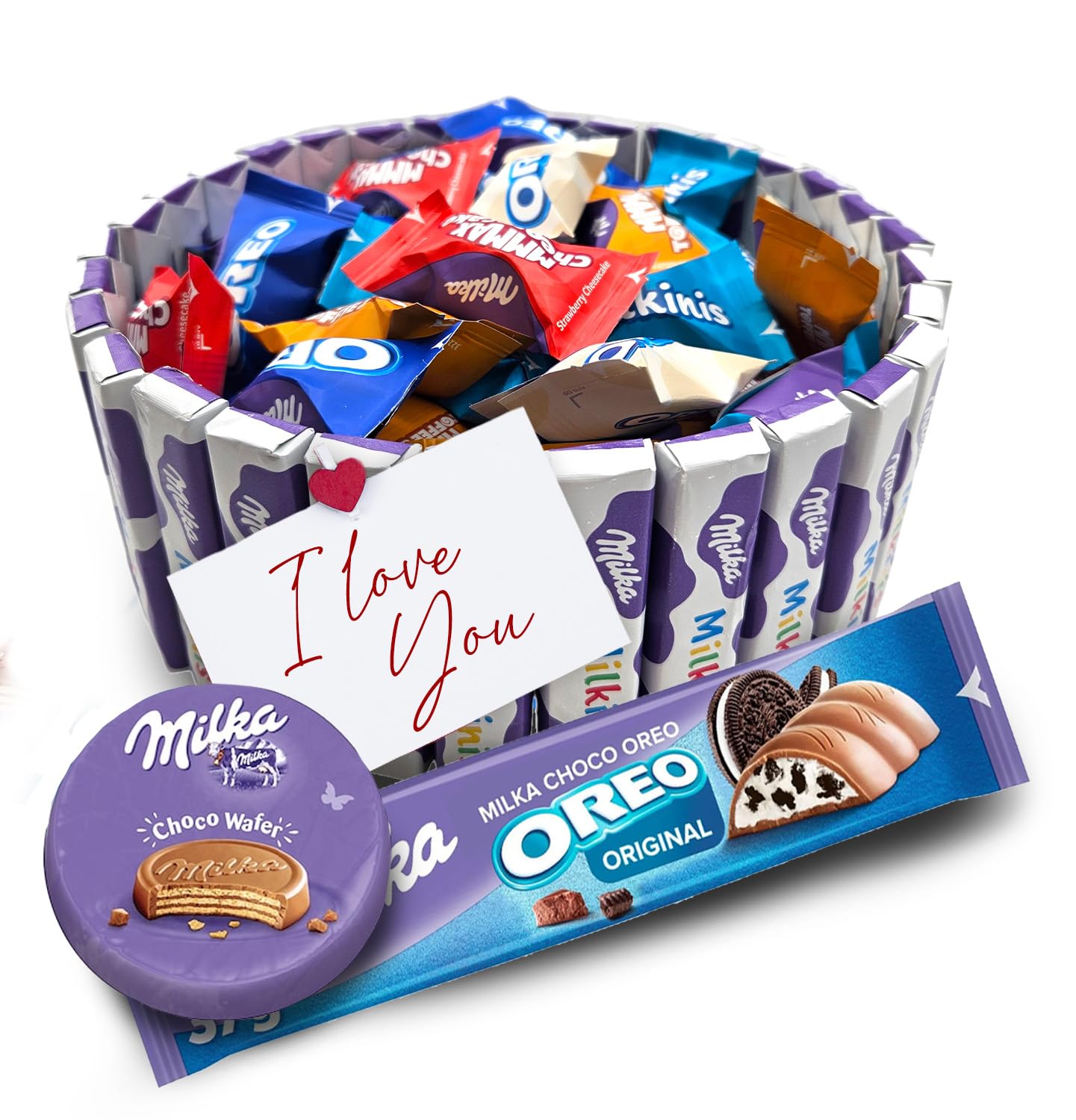 Tarta de Chocolate Kinder + Miniatures - Regalo Ideal para Día de la Madre, San Valentin, Cumpleaños... + de 80 Chocolates Kinder - Tarta de 20 cms [IAMI] — view 8
