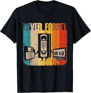 Never Forge, nunca olvides el disco y casete VHS Camiseta