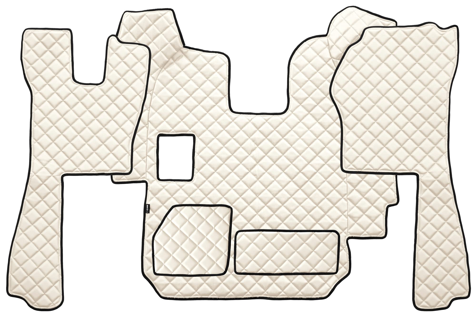 F-CORE Tappetini copricofani camion compatibile per SCANIA R 01.05-12.10 MANUAL CHAMPAGNE