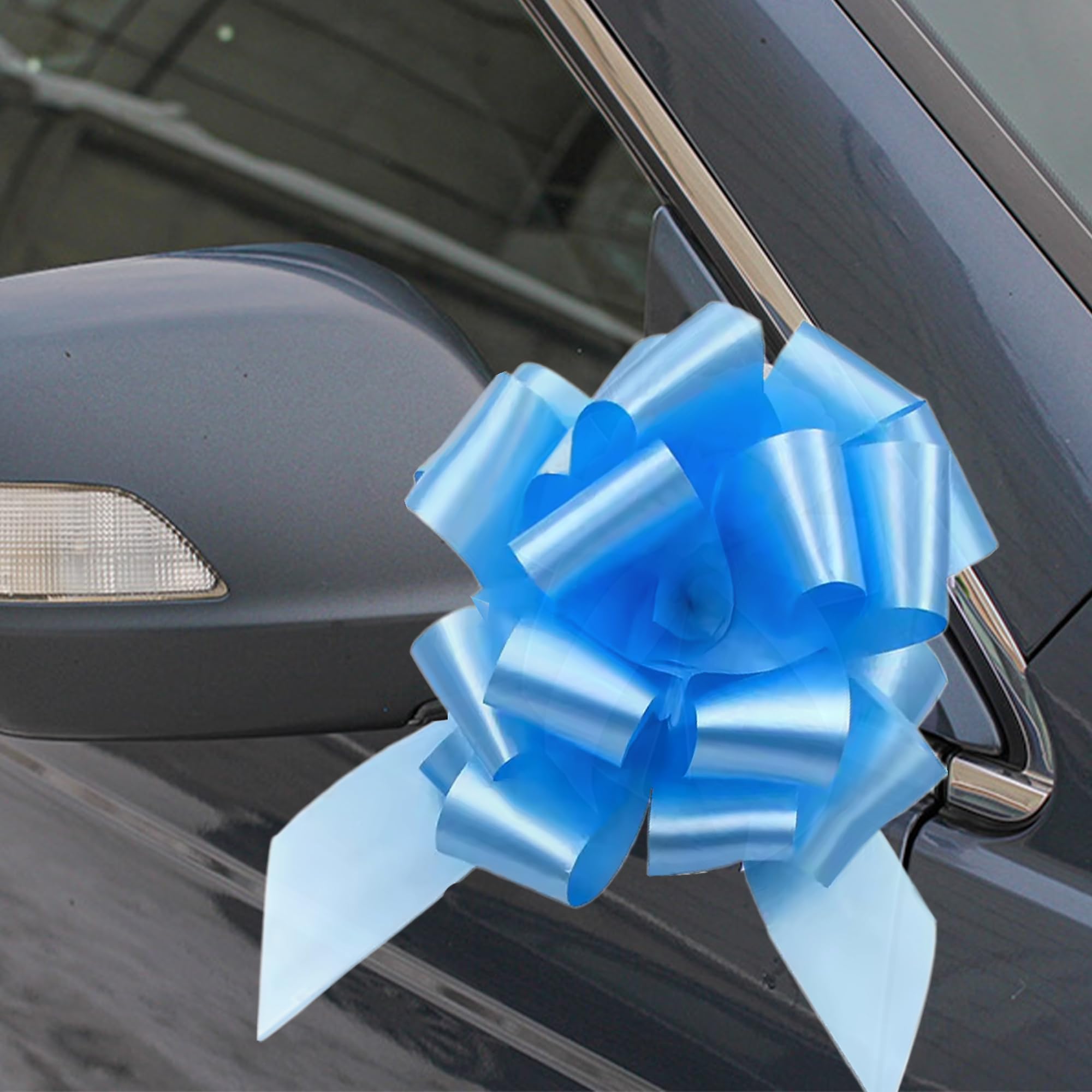 5 Fiocchi Per Confezioni Regalo Blu – Grandi Fiocchi Da Tirare In Raso, 17,8 Cm