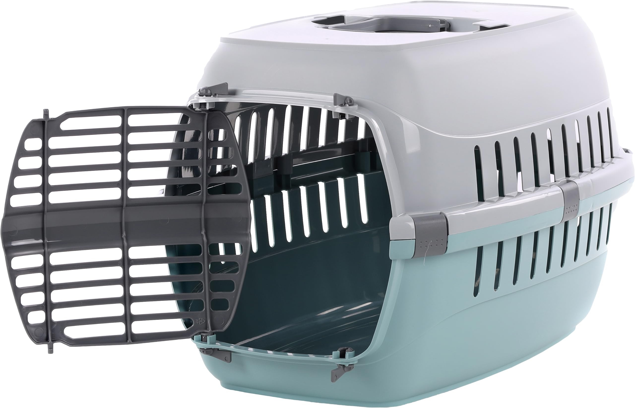 Cage de Transport Chat - Chien - Flamingo Noah 1 Multicolore - 32 x 49 x 30,5 cm - avec poignée - Clips de sécurité - Ouvertures Ventilation - Fentes Ceinture sécurité - fabriqué en Europe