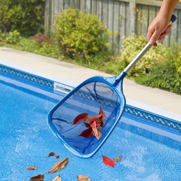 Aquatix Pro Hand Leaf Skimmer for Spa, Hot Tub & Pool with 12” Aluminum Pole, Fine Mesh Deep Bag Net, Suitable for Above Ground Swimming Pools, Kids Inflatables & Ponds, Remove Leaves & Debris Fast - 2