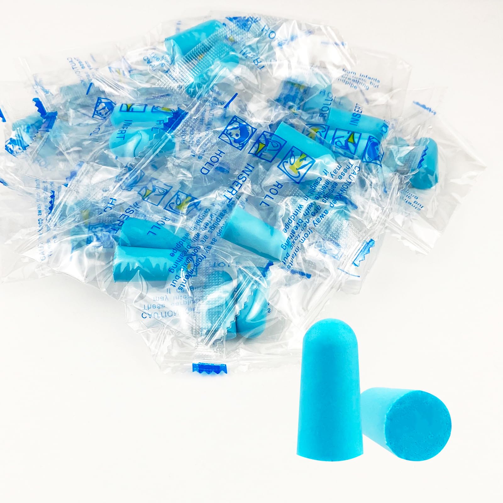 Foam Ear Plugs 20 Pairs Soft Earplugs 35dB Noise Cancelling Disposable Individually Packag...