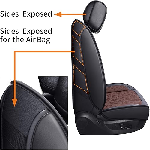 Miniatura 5 de YIERTAI - Fundas de asiento de vehículo compatibles con Dodge Ram 2009-2023, 1500, 2500 y 3500, camioneta pickup, protectores de asiento de cuero