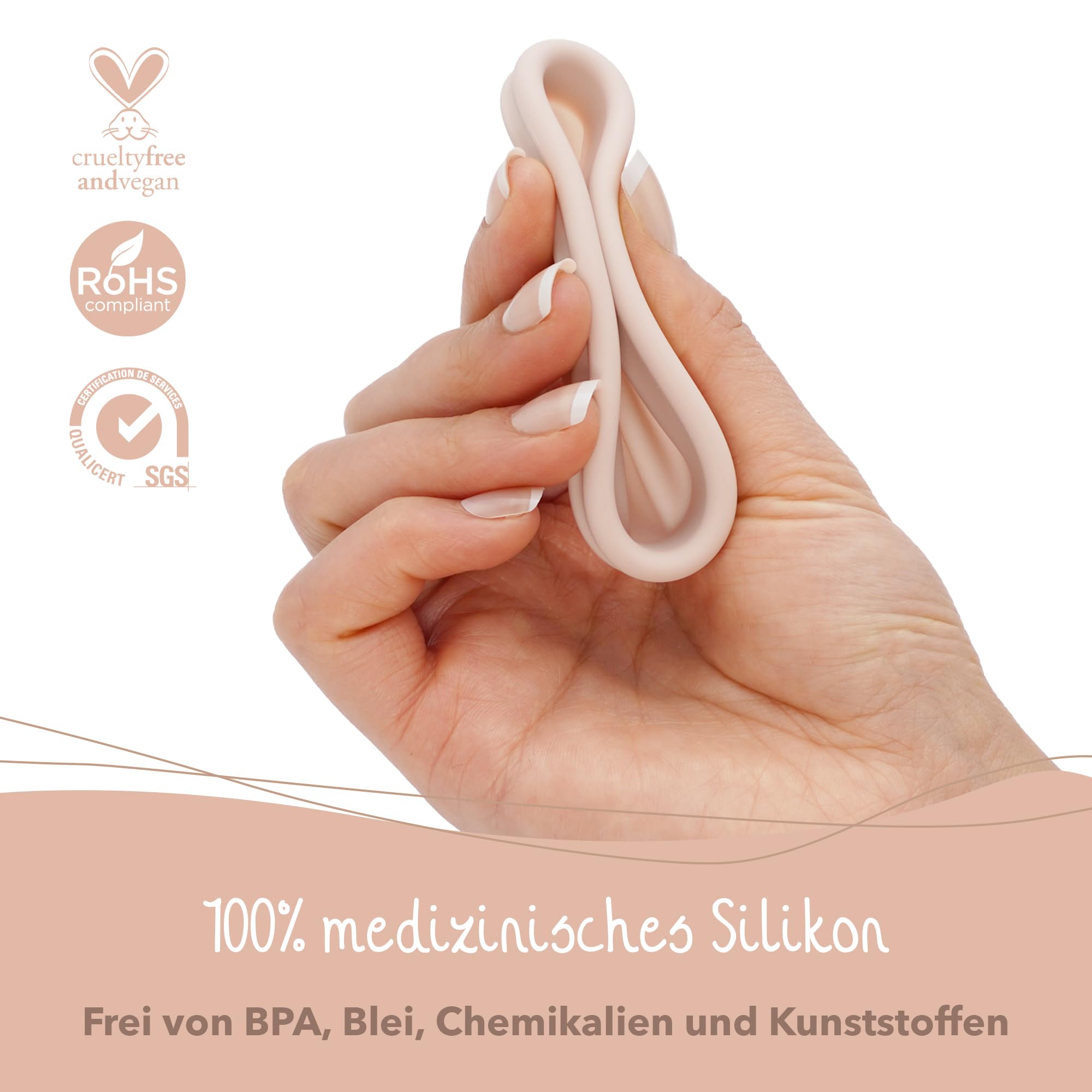 Bamboozy Menstruationsscheibe Starter Set - 2 Periodenscheiben (M+L), Sterilisator und Lagertasche - Wiederverwendbare Discs für alle Strömungen - Sicher bei Sport und Schwimmen