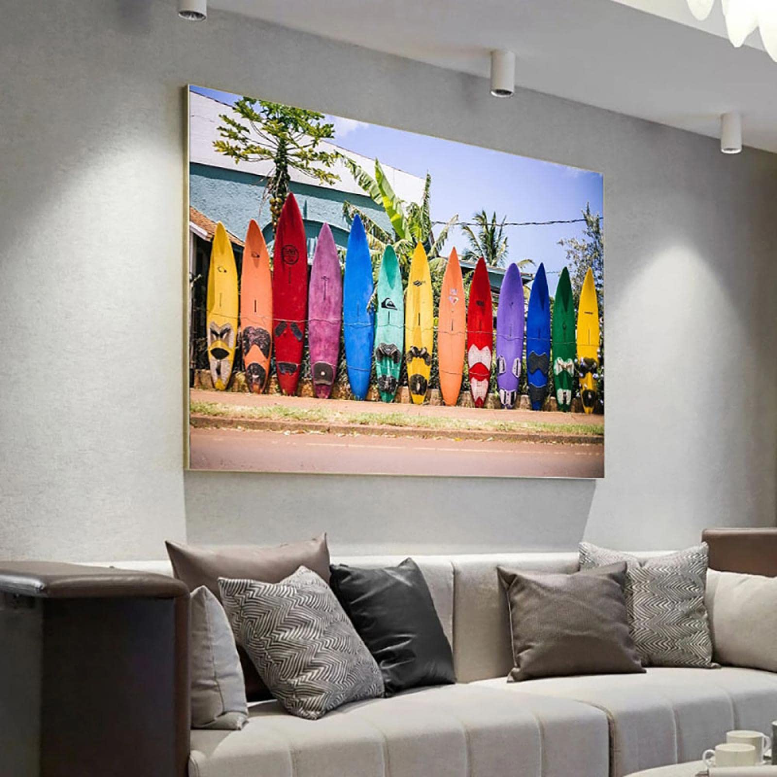 Fotografia surfingowa obraz na płótnie nadruk kolorowy plakat surfingowy i wydruki obraz krajobraz sztuka ścienna dekoracja domu Cuadros 60 x 80 cm bez ramy