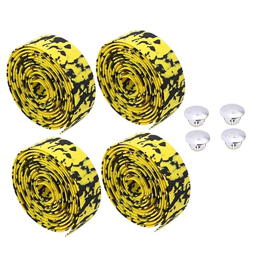 Sosoport 2 pares de manillares de MTB Cinta de camuflaje Cinta de manillar de bicicleta estática Vendaje para barras de carretera, cinta de manillar