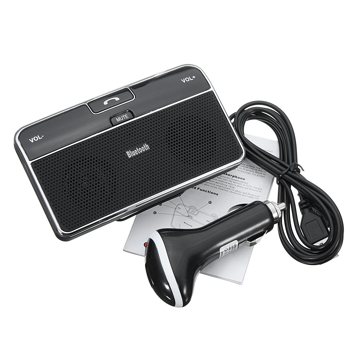 Silm Inalámbrico Bluetooth Manos Libres Altavoz Teléfono Mp3 Coche Kit Visera Clip Drive