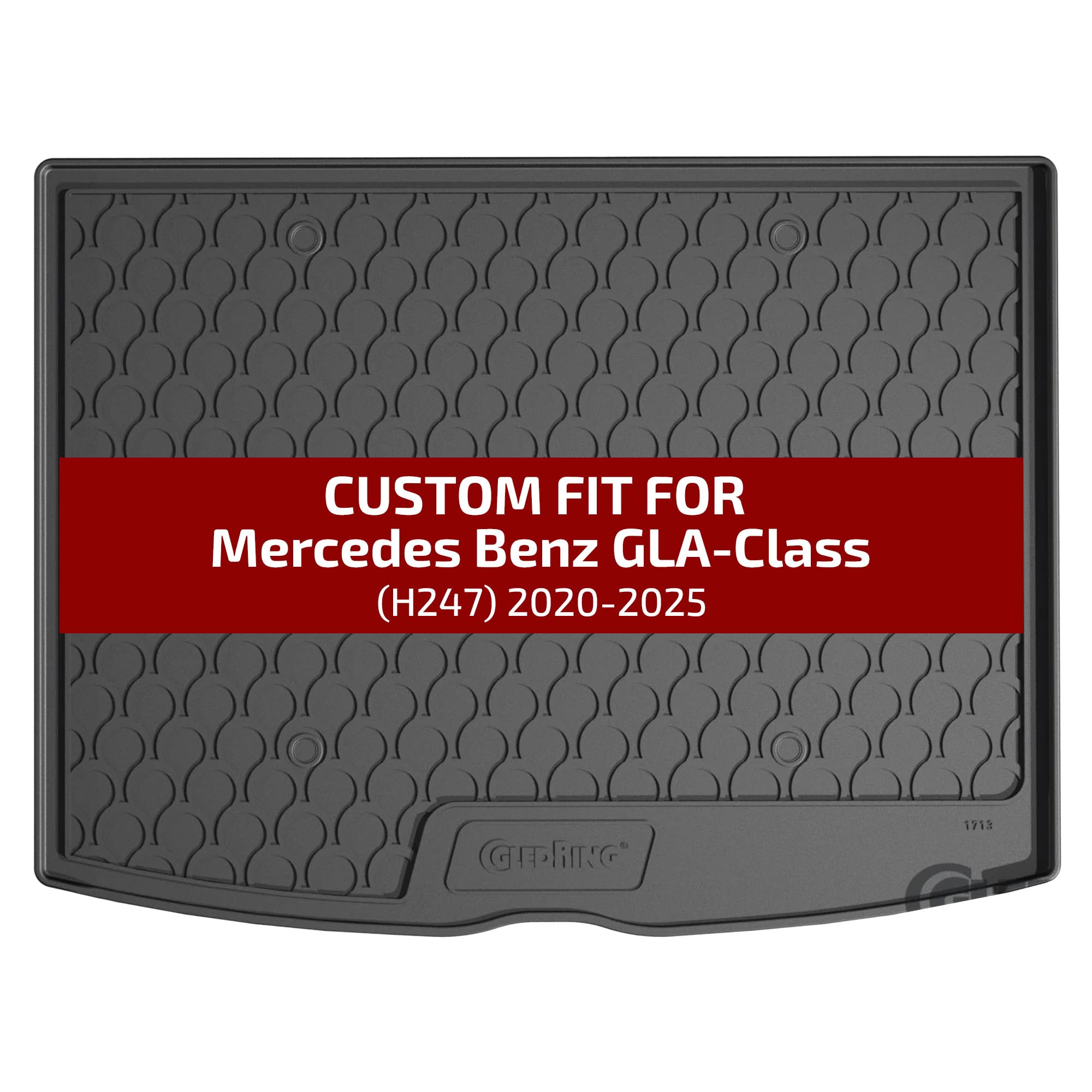 Gledring Rubbasol (Rubber) Boot Mat compatible with Mercedes GLA (H247) 2020- (Upper variable floor)