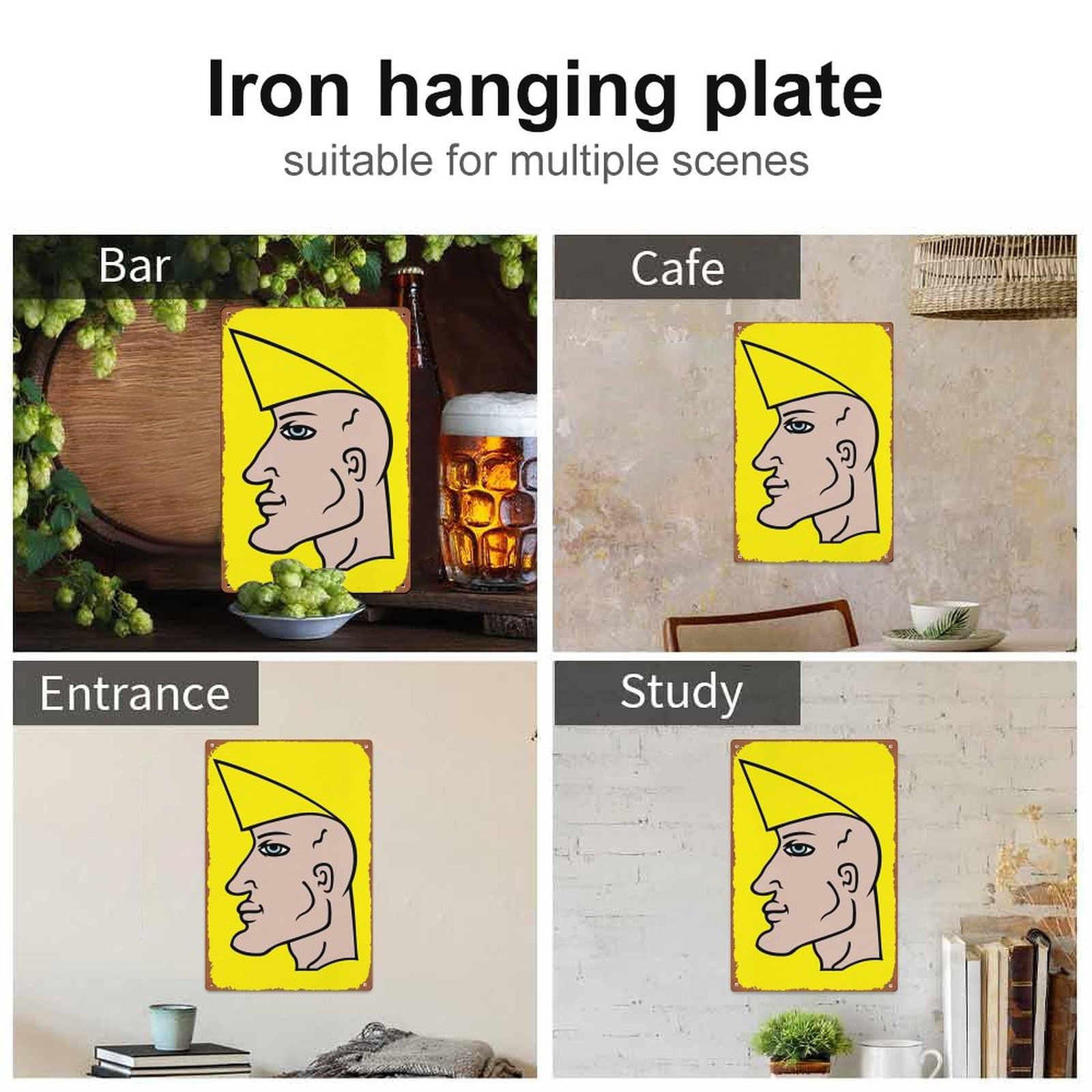 Amazon.com: Chad meme wojak memes 海報標誌金屬錫標誌牆壁藝術裝飾- 復古標誌用於家居裝飾禮物- 8x12 英吋:  居家與廚房