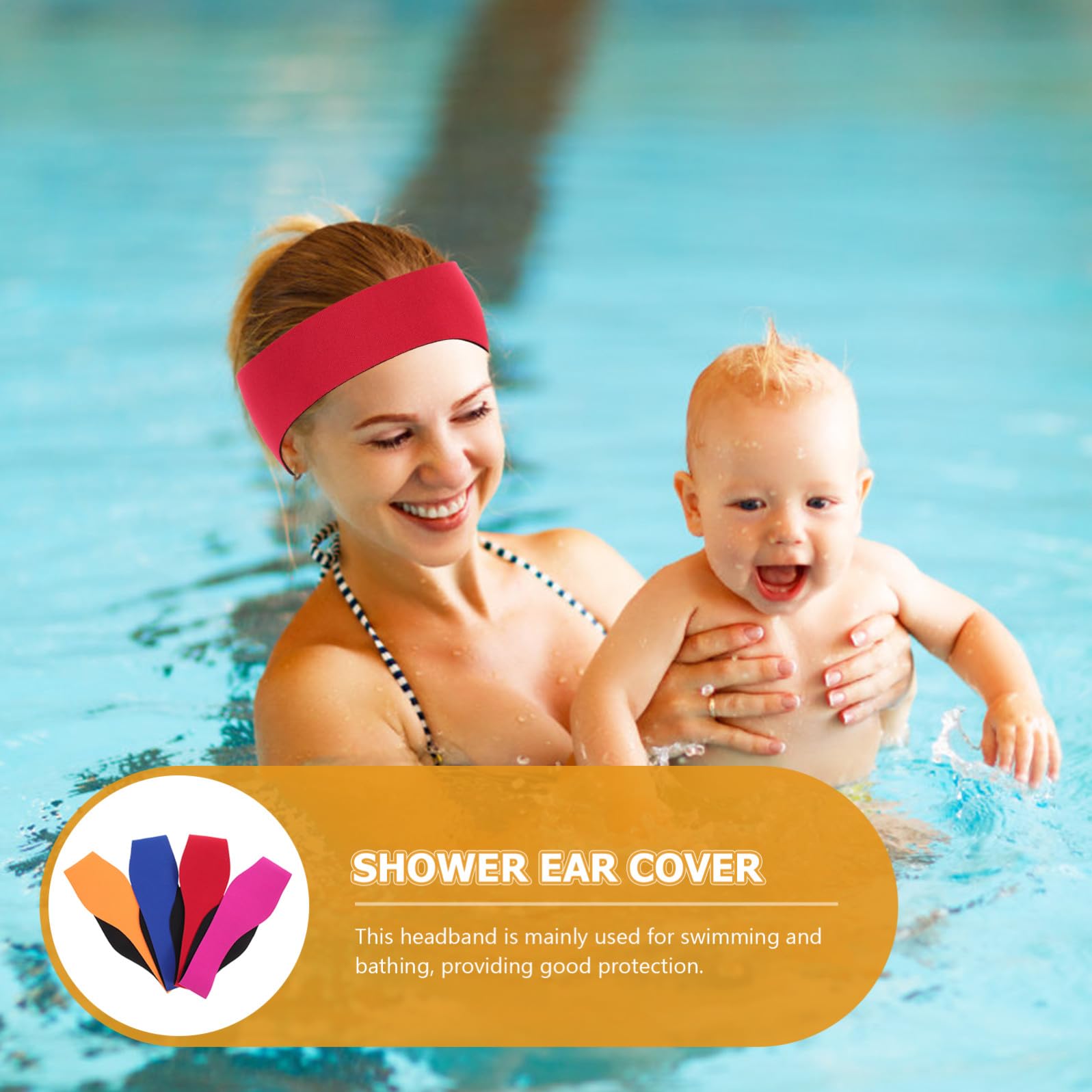 Toddmomy 5 Sätze Gehörschutz Stirnband Schwimmstirnbänder Ohren Ohrstöpsel Schwimmen Schwimmstirnband Erwachsene Frauen Ohrband Zum Schwimmen Schwimmer Schwimmohr Erwachsene 4 Stücke * 5
