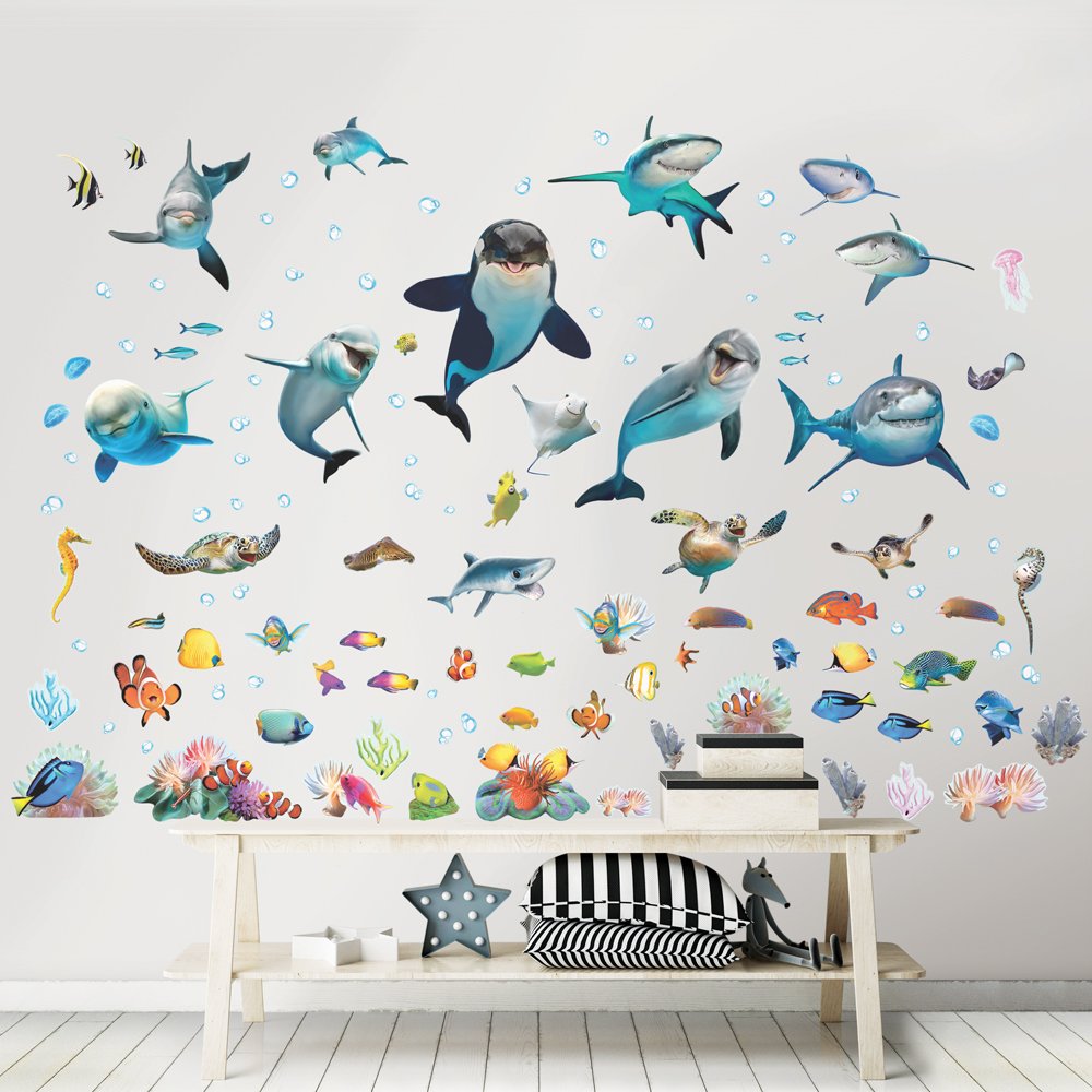 WalltasticSea Adventure Room Decor Kit, Vinyl, Multi-Colour, 34 x 1 x 46 cm