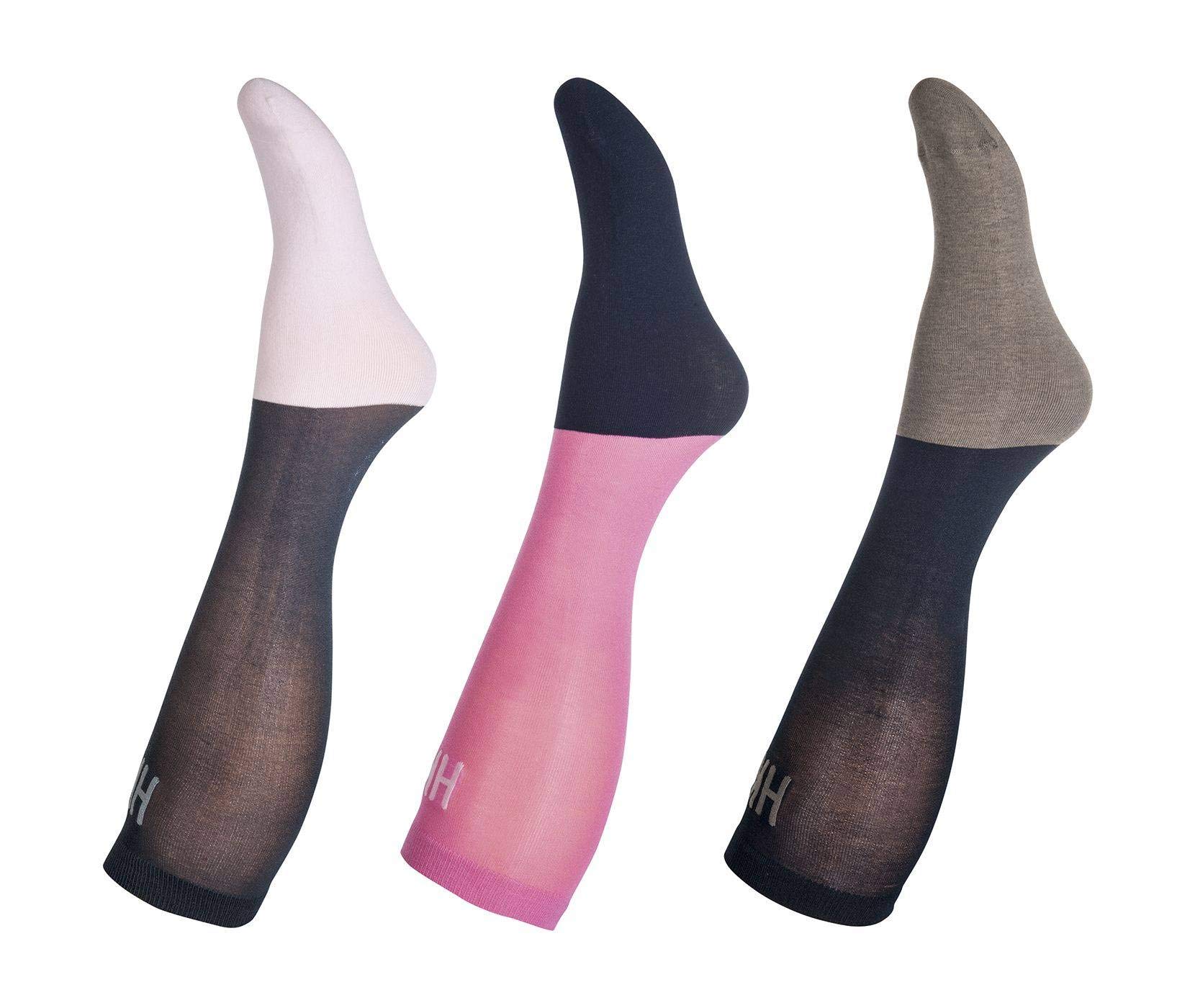 HKM Socken -Microcotton Colour- 3er Set3917 Pink/Navy/Grau38/40 Socks pink 5