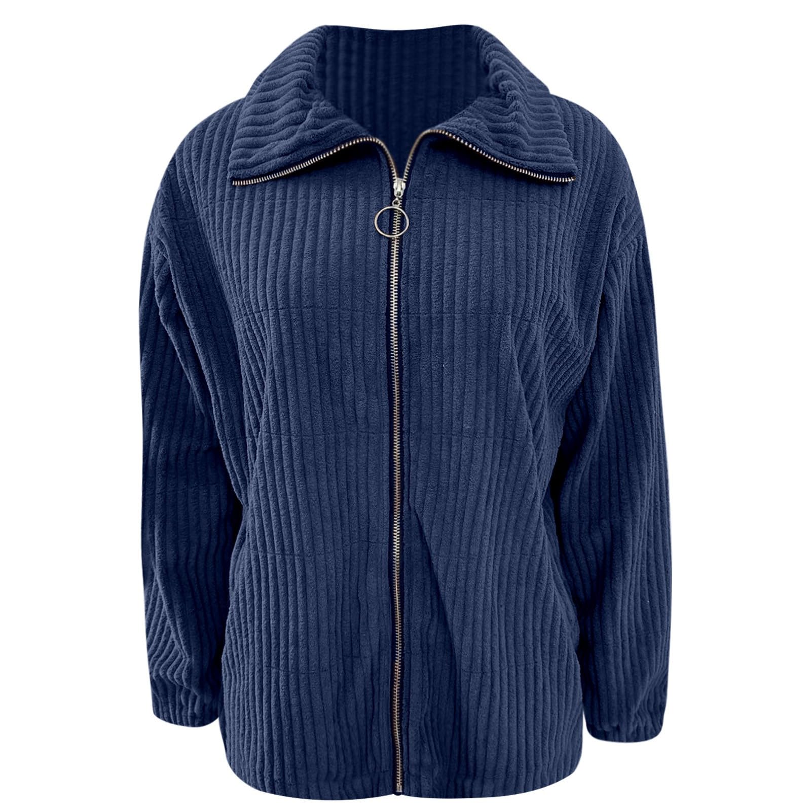 Chaqueta Mujer Invierno Chaquetas casuales elegantes cuello manga larga abrigo corto bolsillo uso diario mujer