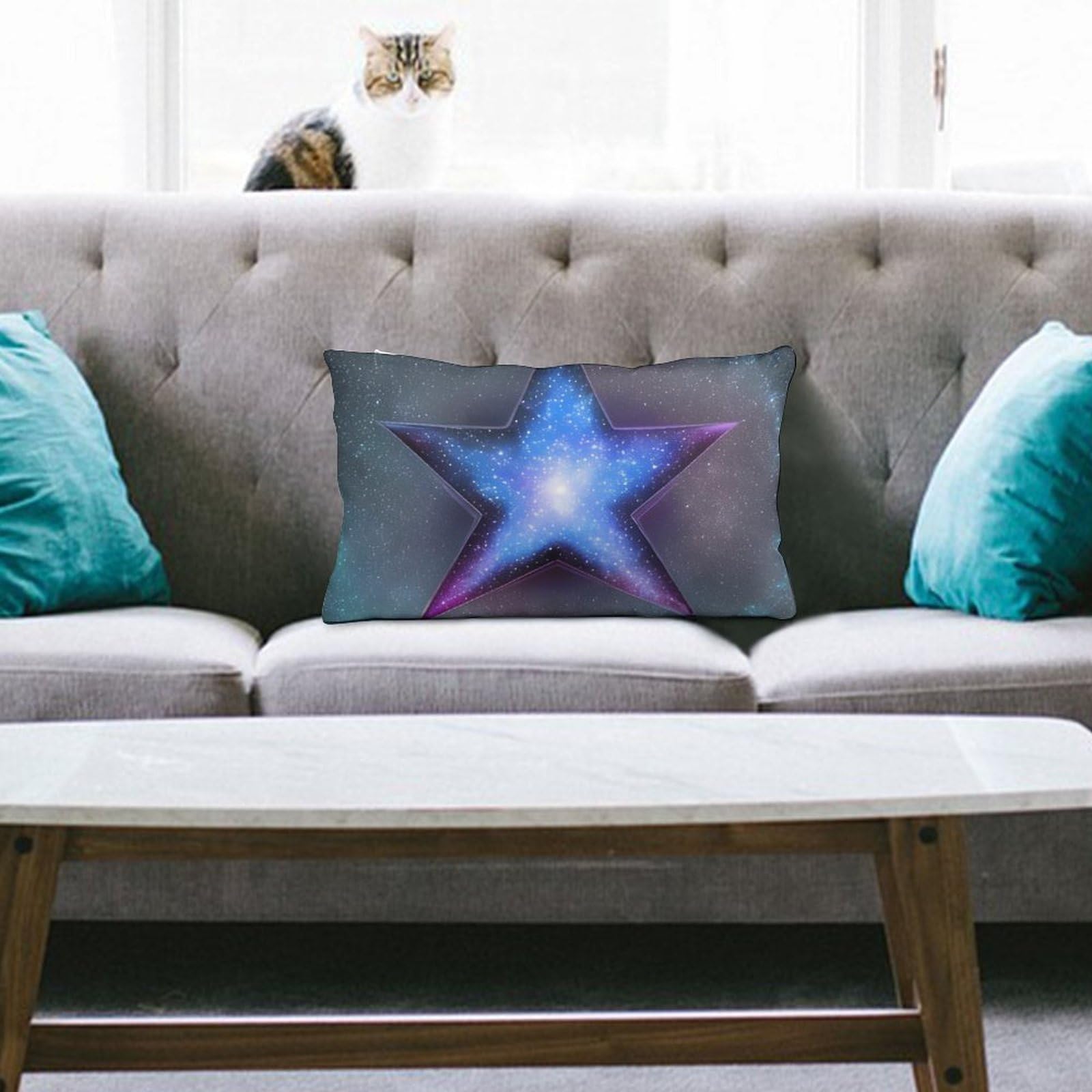 NTVOWPZO Decoration Throw Pillow Covers 8"x12" Pillowcases Covers Stars Soft Pillowcases Modern Farmhouse Home Decor Sofa Cushions Covers for Couch Bed Living Room