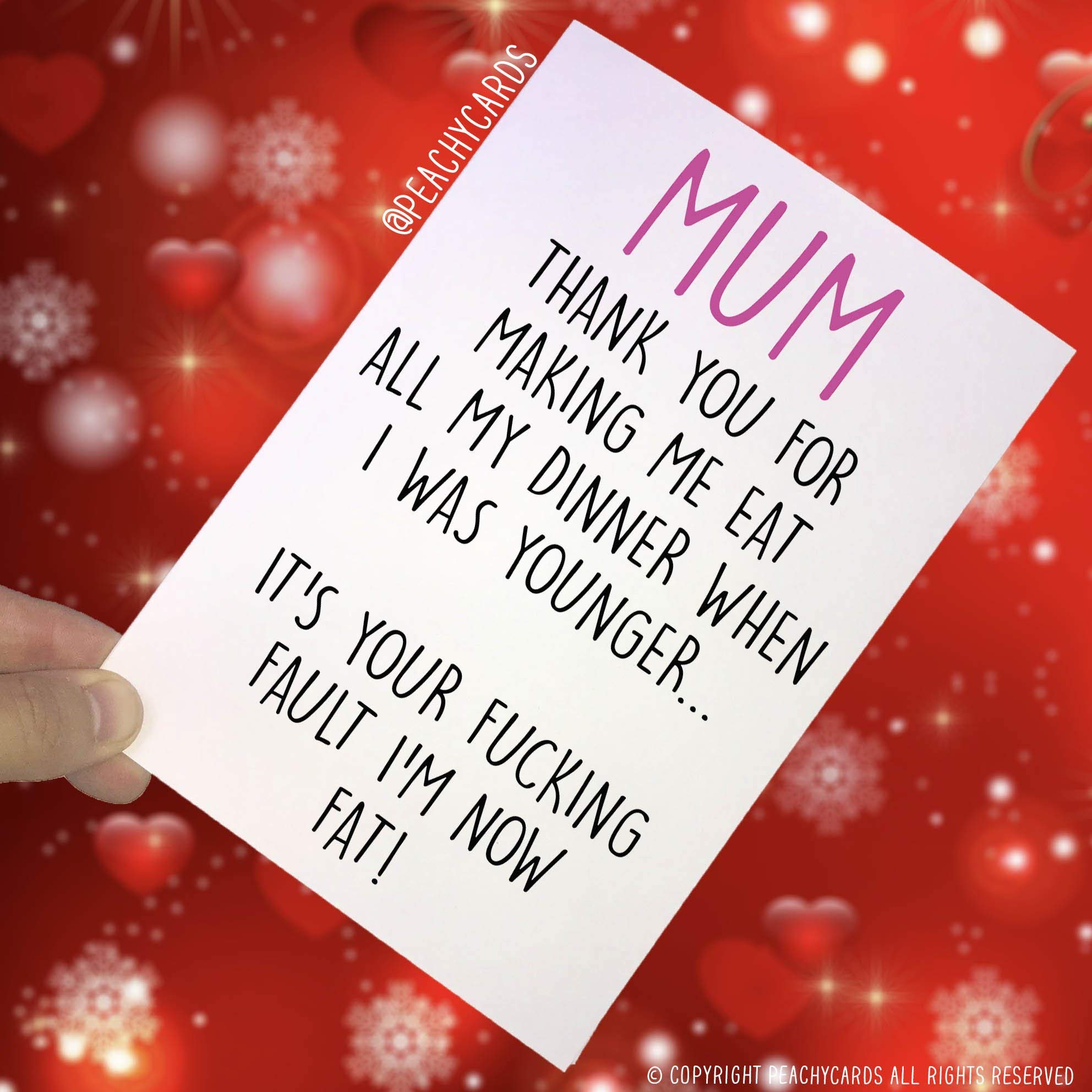 Funny Mother's Day Cards, Mum Cards, Funny Card for Mum, Mother's Day Card, Funny Card, Card for Her, Joke Card, Novelty Adult Humour PC161