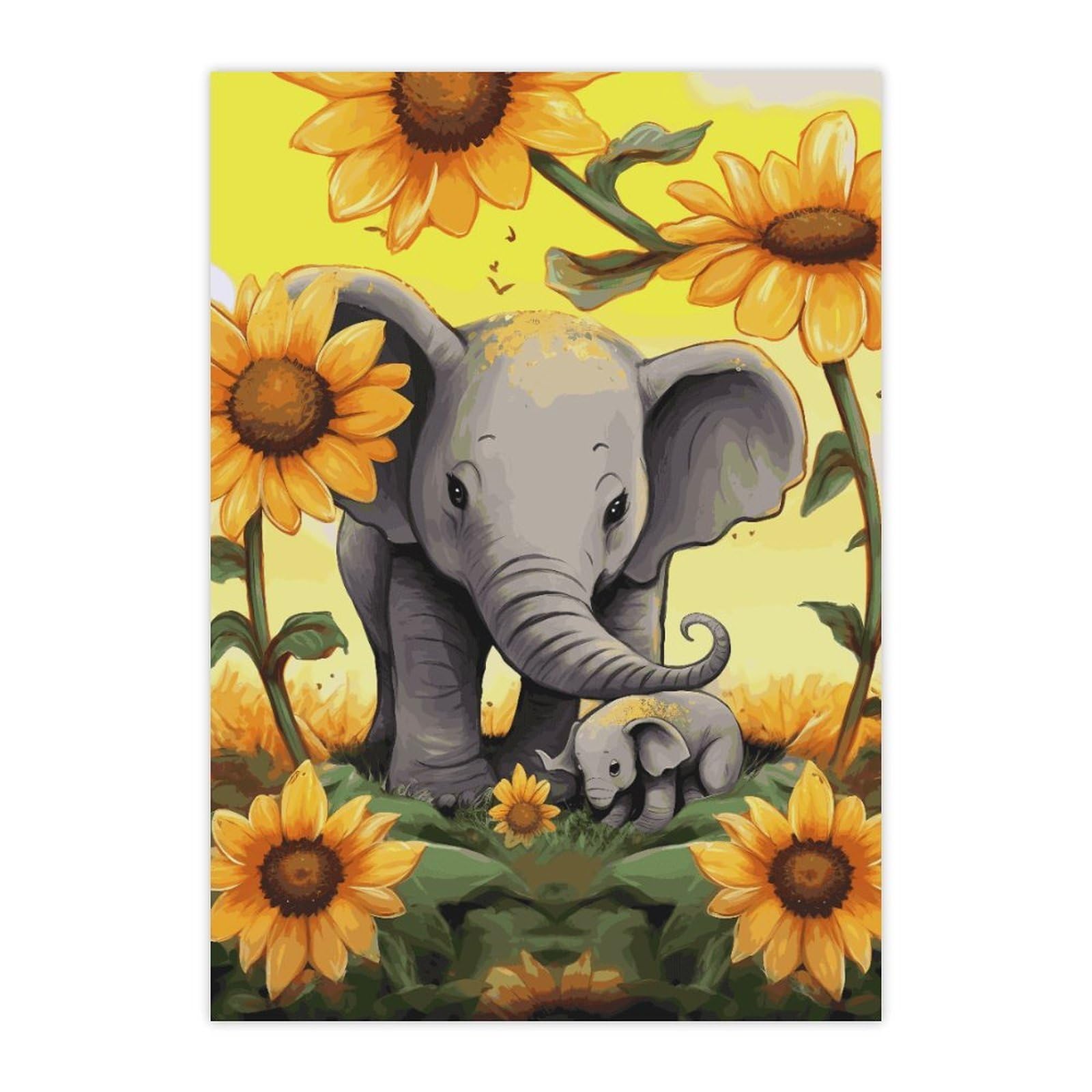 Autocollants maman et bébé éléphant l'amour maternel en stickers pour bouteille d'eau et déco