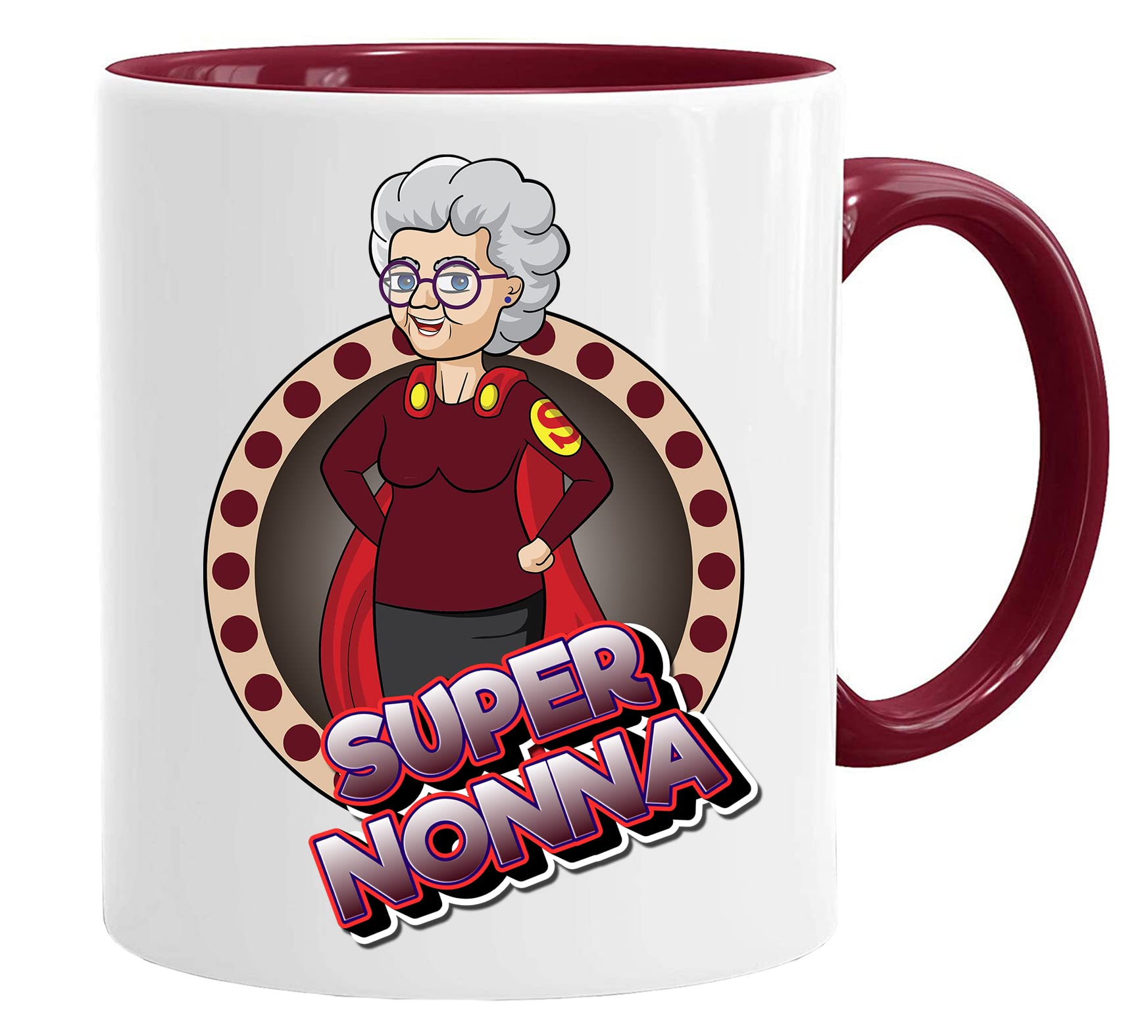 Acen Merchandise Super Hero Tazza/Mug - Super Zio Migliore del Mondo - Idee Regali Festa del papà/Buon Compleanno/Tazze Originali di caffè. Ceramica 350 ml