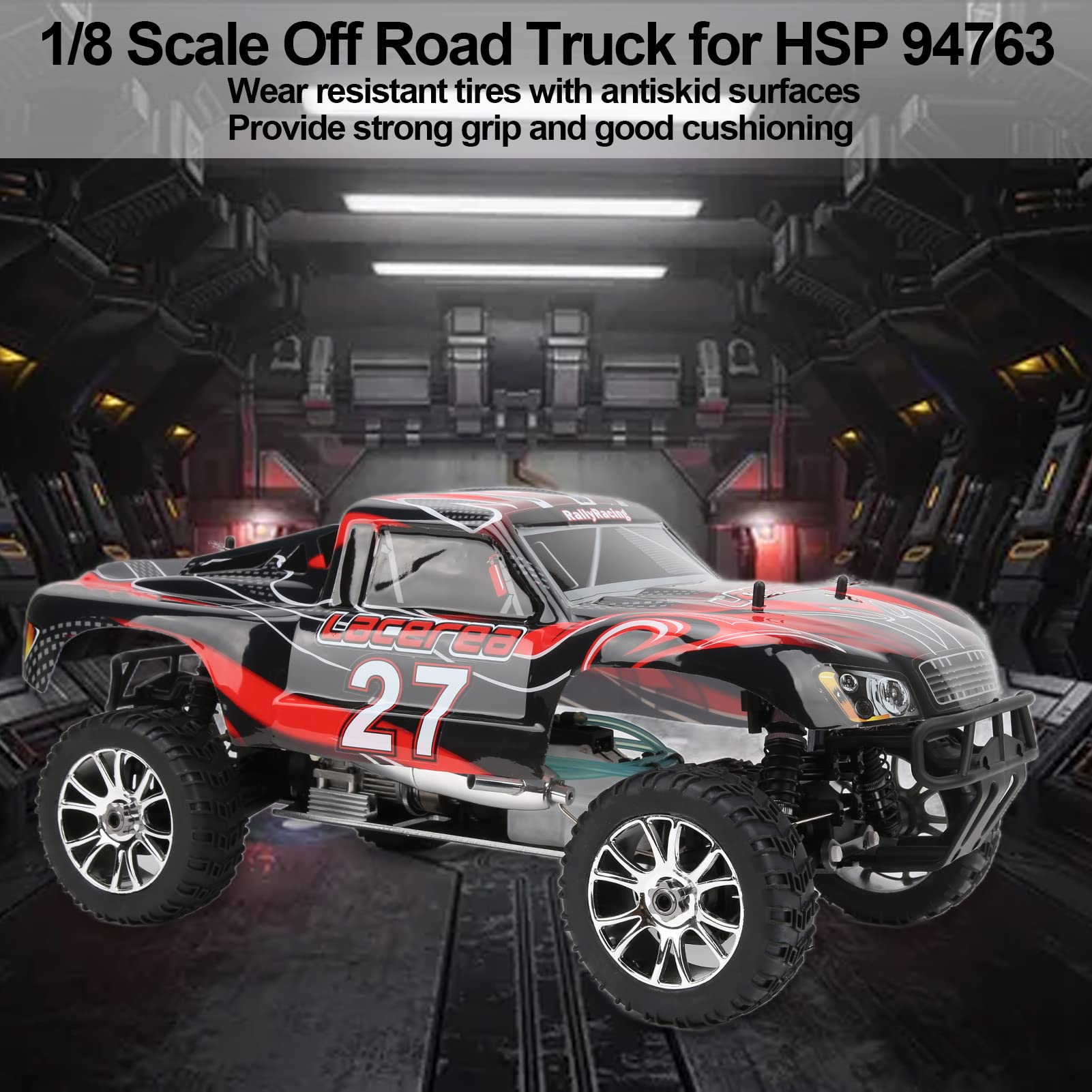 Pilipane 1/8 Skala 2.4G RC Racing Car 21CXP Silnik Off Road Electric Truck do HSP 94763 SH21, BLACK