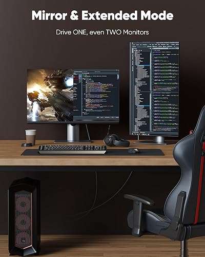 Miniatura 3 de Highwings Cable DisplayPort a HDMI 4K de 10 pies, DP a HDMI macho video UHD 4K 30Hz 2K a 120Hz de nailon trenzado de alta velocidad DP a HDTV cable