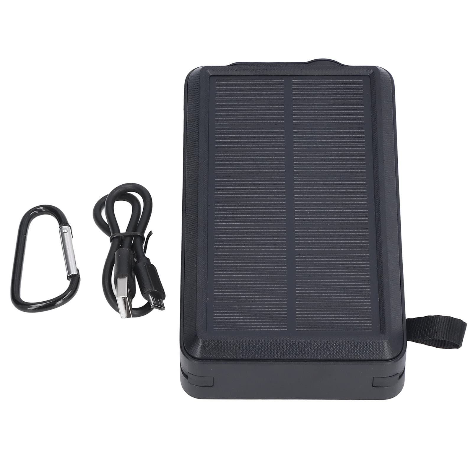 Fafeicy LED Solar Power Bank 30000MAH Przenośna ładowarka z Wbudowanymi 4 Kablami Monokrystaliczny Panel do Pieszych Wędrówek na świeżym Powietrzu