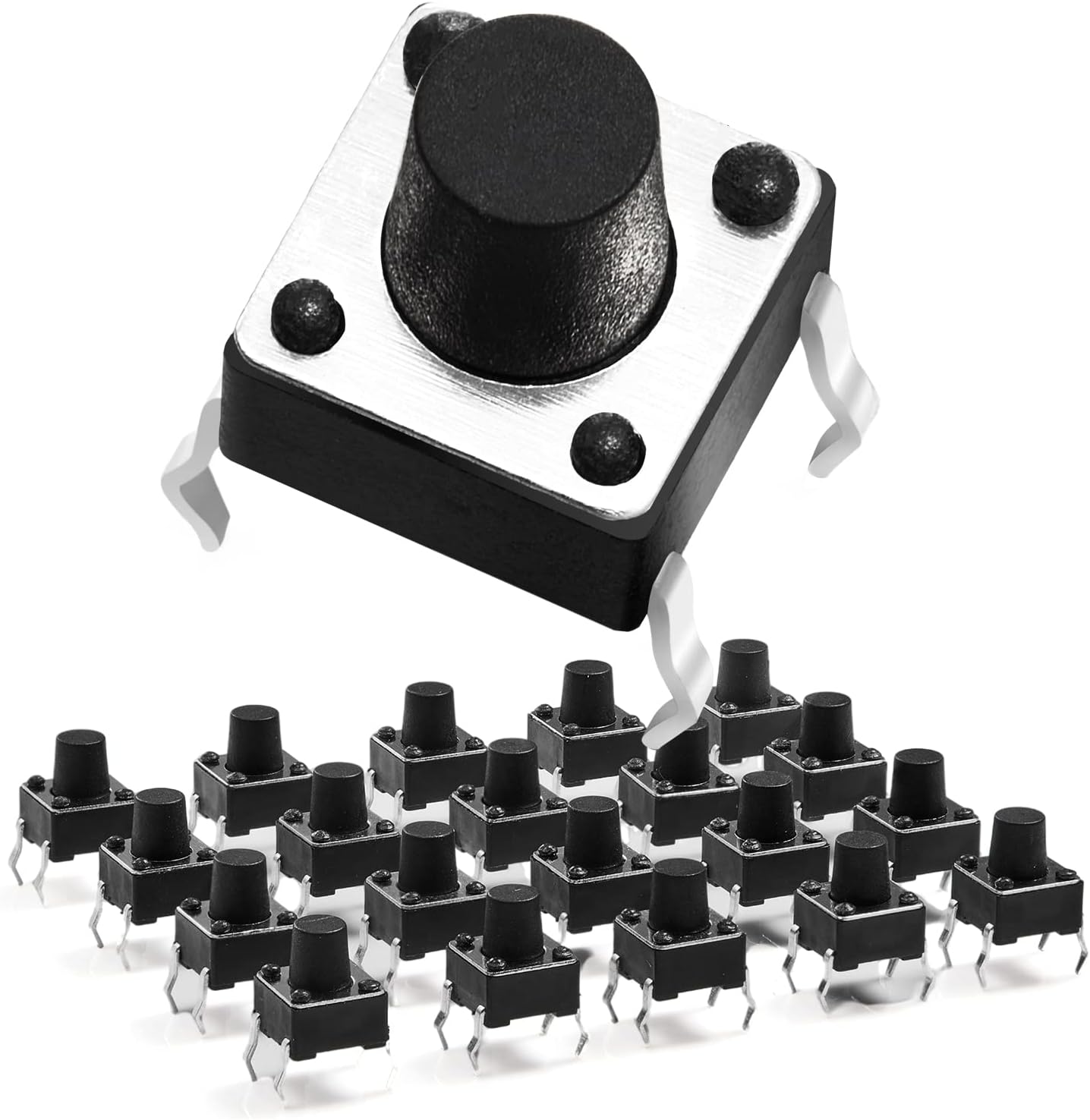 Chanzon Tactile Tact Push Button Switch 6x6x7mm Micro Momentary Tact Switch 4 pin 20 pcs SPST Pushbutton Switches Dip Touch Switch for Breadboard Arduino PCB Electronic Circuit Board