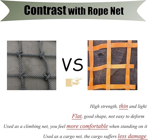 Miniatura 6 de DREAMOSA Red de escalada para parque infantil, escalera de red de gimnasio de la selva, parque de juegos para adultos, campo de obstáculos, red de