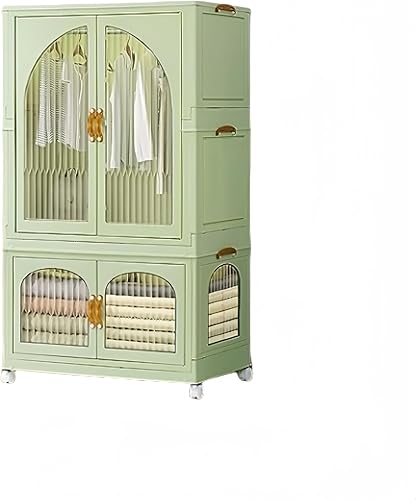 Armario portátil para niños, armario plegable de plástico grande para ropa de bebé, armario para dormitorio, cuarto de bebé, armario de instalación