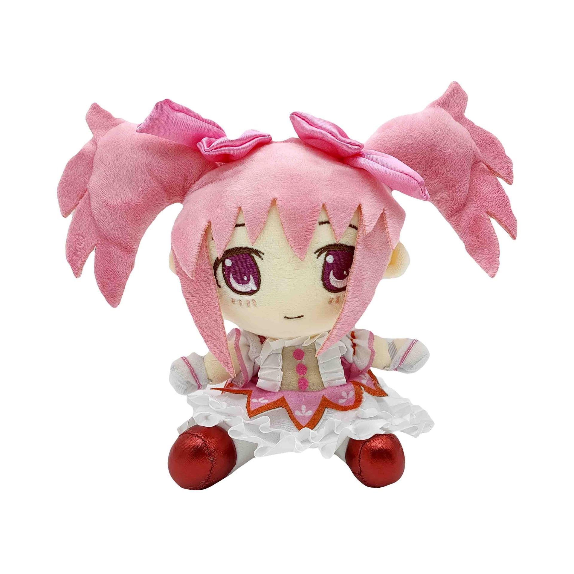 RDCIRP Madoka Kaname Plush, Cute Stuffed Anime Figure Plush Toy, Soft Cartoon Hugging Cushion Pillow Doll Decoration Gifts for Fans(C)