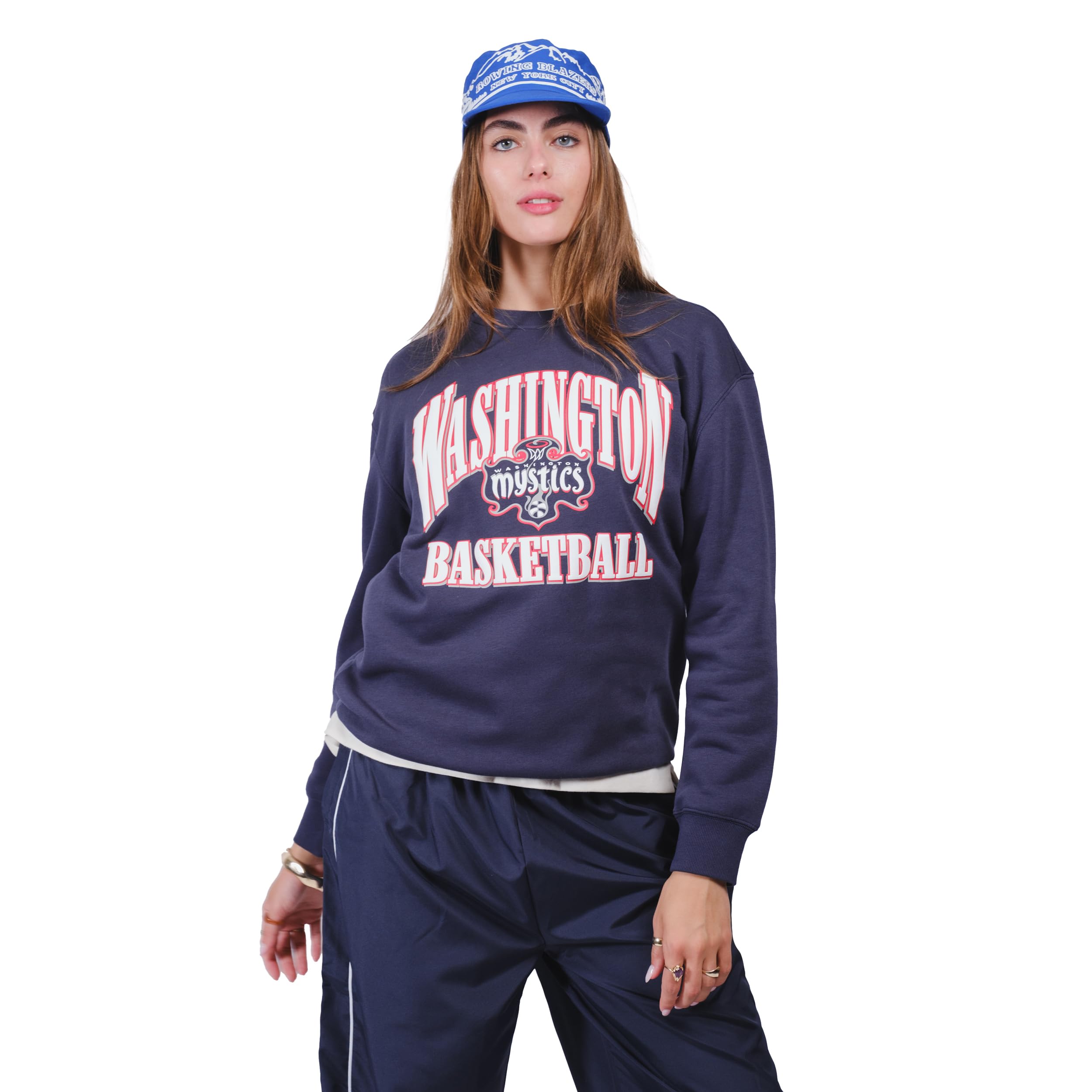 Ultra Game Women's WNBA Official Super Soft Oversized Crew Sweatshirt