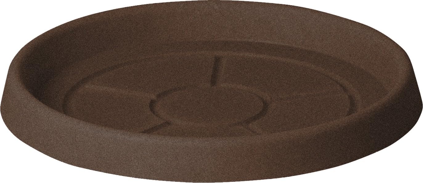terraced® - Sottovaso per vaso - Colore: nero - rotondo - diametro 27 cm - sottopentola per fiori - materiale riciclato - Made in Germany