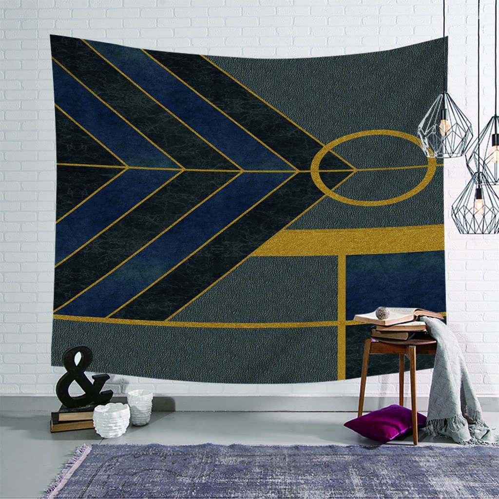 Tapiz Suelo Casa Tapiz Decorativo Pared XXL Oscuro Arte Geométrico De Textura De Cuero Tapiso Alfombra Papel Tapiz Exterior para La Decoración De La Sala De Estar del Dormitorio 59x59 Inches