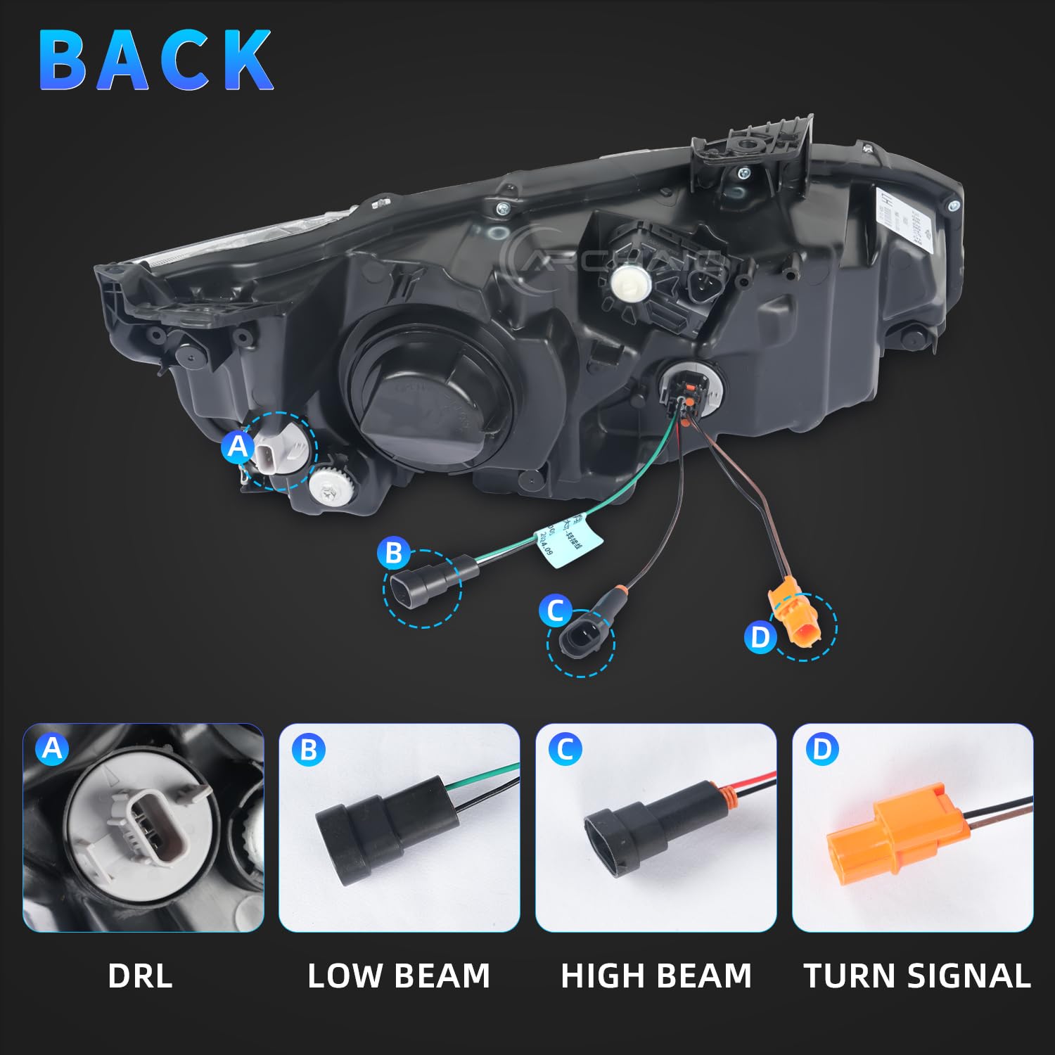 Phares LED Pour Honda Civic Sedan/Coupe/Hatchback 2016 – 2022 10e Génération Avec Ensemble De Clignotants Séquentiels