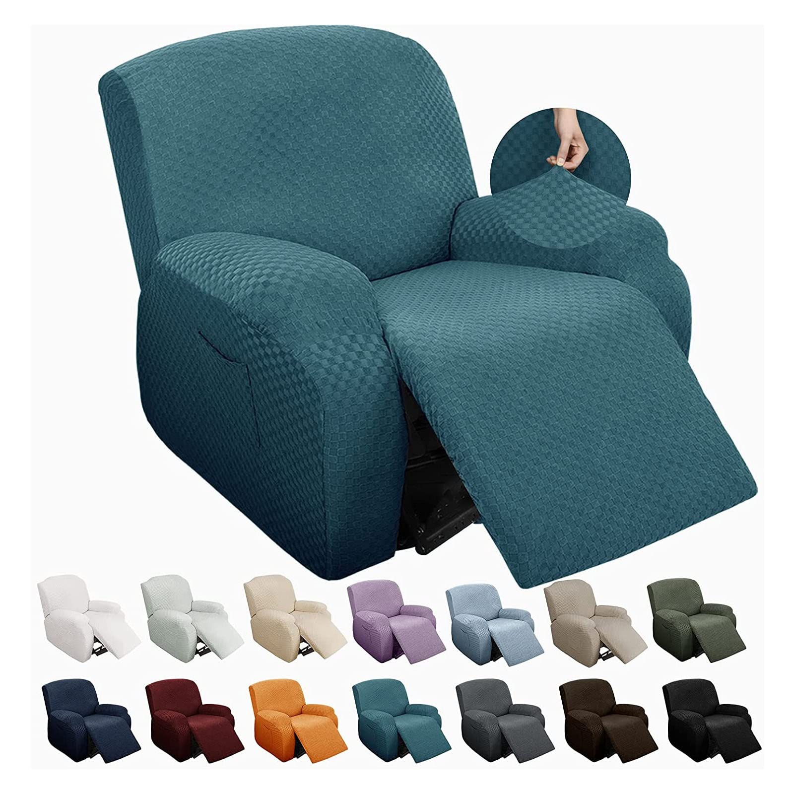 Housse de canapé élastique inclinable extensible protection 3 places