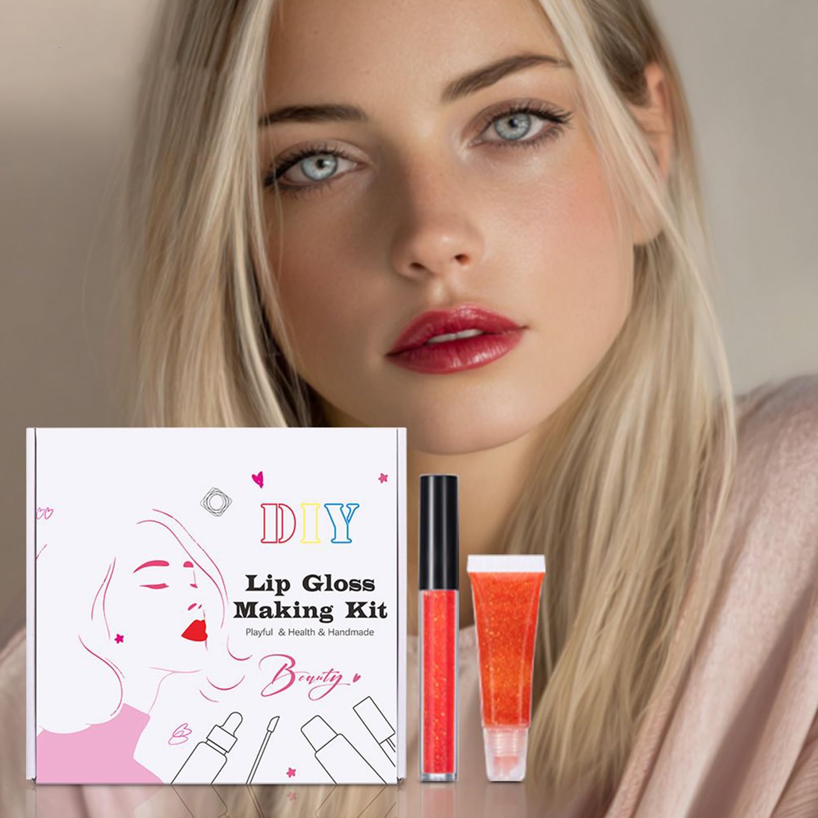 Kit per Creare Gloss Labbra Fai da Te Set DIY Gloss Labbra Artigianale | Kit Fai Da Te Per Creare Il Lucidalabbra Per Donne Ragazze Amanti Del Trucco Principianti Adolescenti Pri