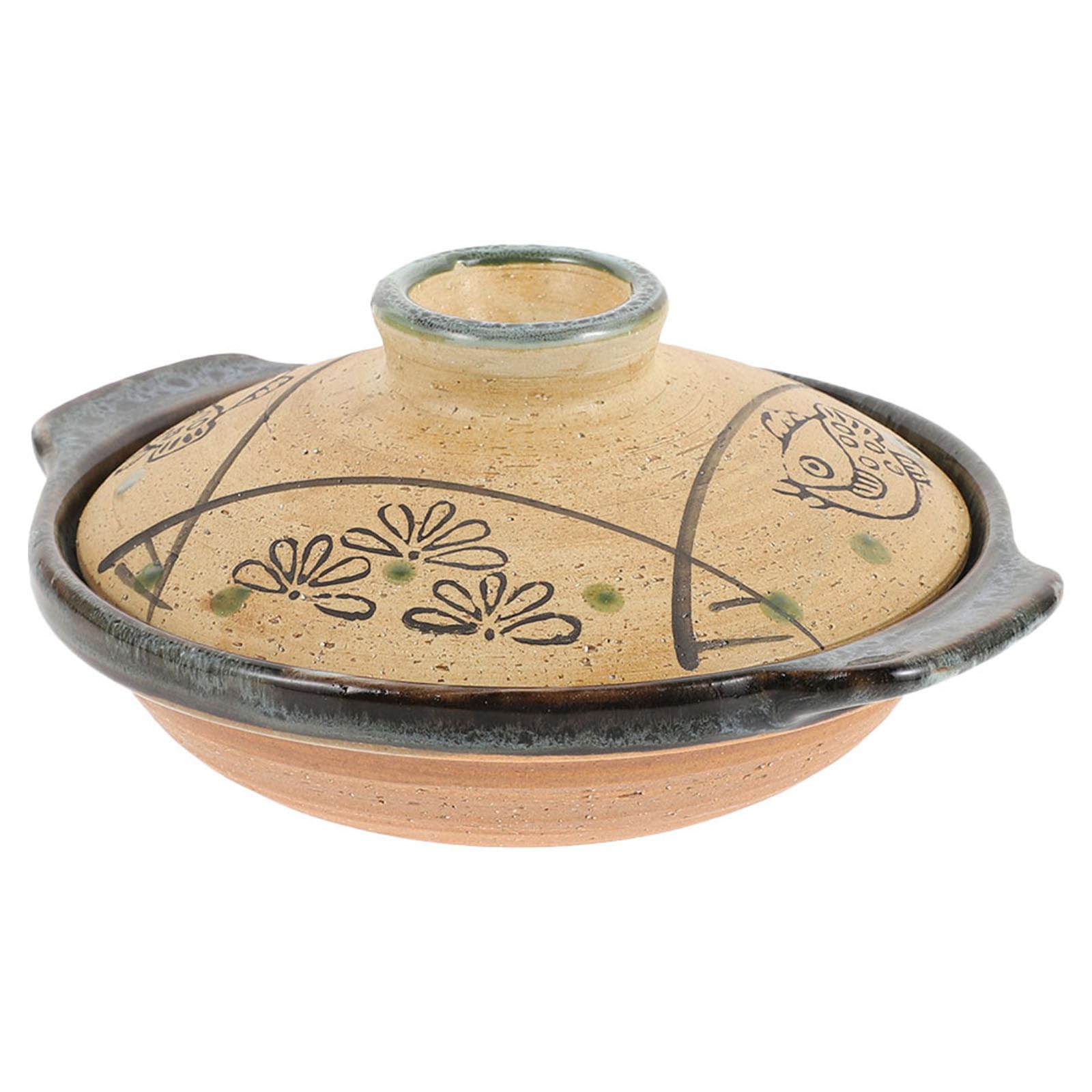 Casserole céramique 300ml marron avec poignée ergonomique pour plat