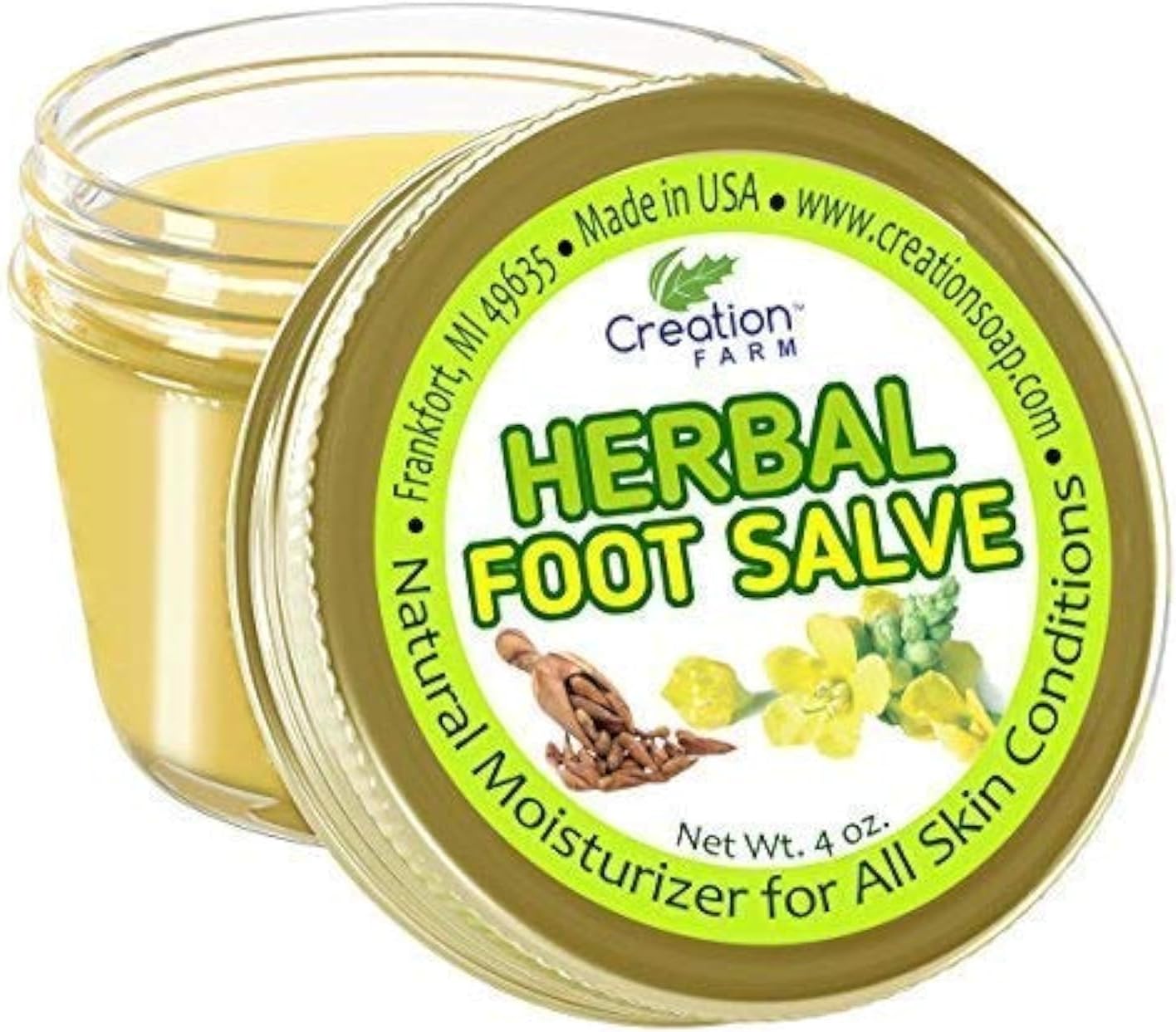 Foot Salve Herbal Balm Cream - Balsamo pomada crema herba de Los pies featuring Peppermint, Tea Tree plus 10 botanicals