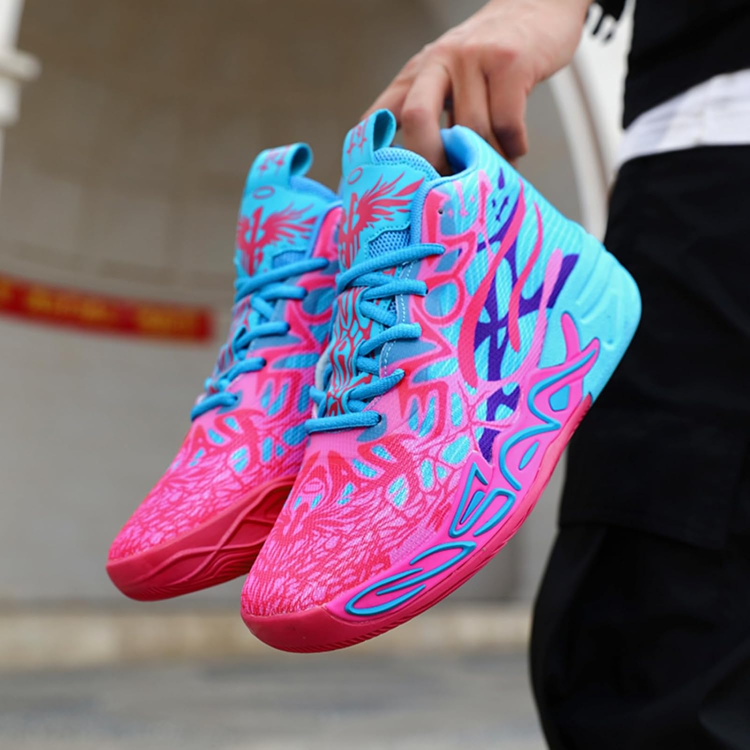 Womens High Top Lace Up Fashion Basketball Shoes Soft Lightweight Non-Slip Round Toe Running Tennis Volleyball Sneakers Classic Sports Athletic Training Shoes
