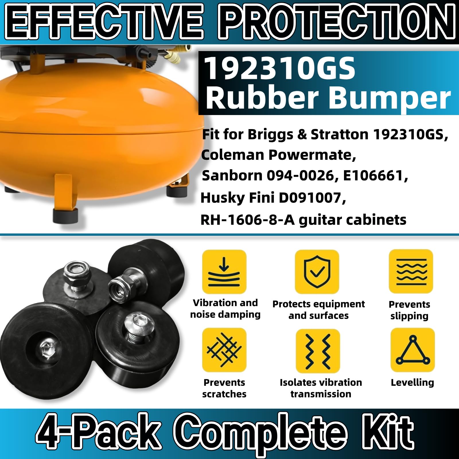 Anti Vibration Rubber Feet Pads - Reduce Noise & Vibration -3