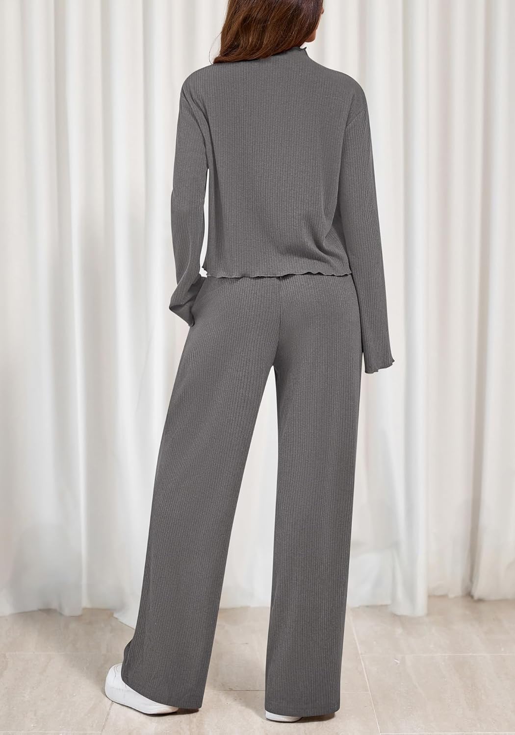 BTFBM Women's Two Piece Outfits 2025 Fall Trendy Sweatshirt Pants Tracksuit Jogger Sweatsuit Lounge Matching Sets - Image 3