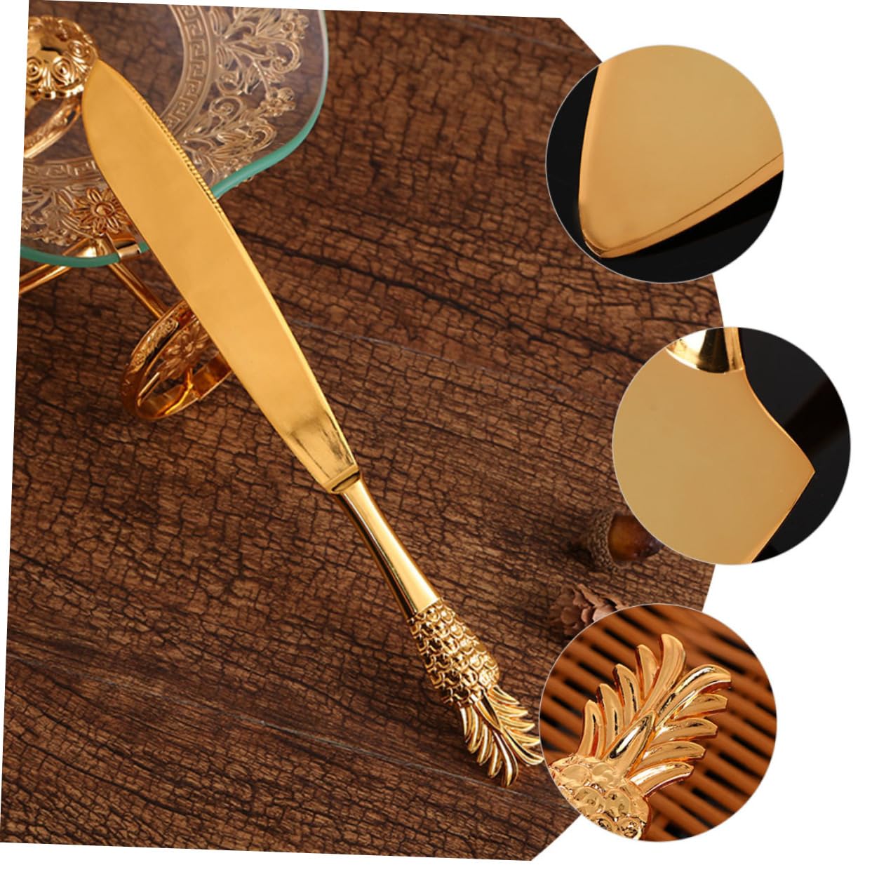 Cabilock 1 Juego Herramientas para Cortar Pasteles Espátula y Corta Pasteles Reutilizable para Bodas y Decoración de Tartas Utensilios de Cocina Profesional y Hogar Diseño Chic y