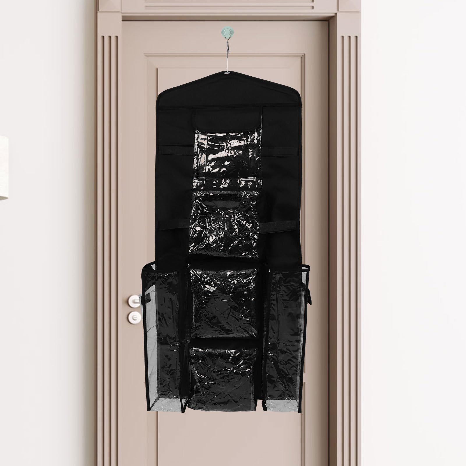 GALPADA Hängende Geschenkpapier Aufbewahrungstasche aus Polyester mit Kunststoff Multifunktional Leicht zu Reinigen Inklusive Haken für Studentenwohnheim und Tür