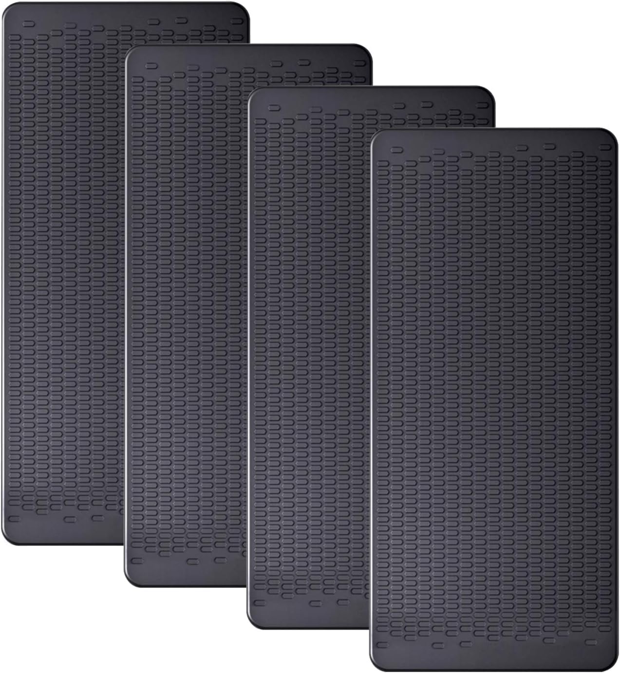 Car Dashboard Non Slip Mat, JIMISHA Anti Slip Pad, Anti Slide Sticky Dash Pad, Multifunctional Fixate Gripping Gel Pad for Radar Detector, Cell Phone, Keys, Glass, GPS, Coins 6.3x2.8 inch (4 Pack)