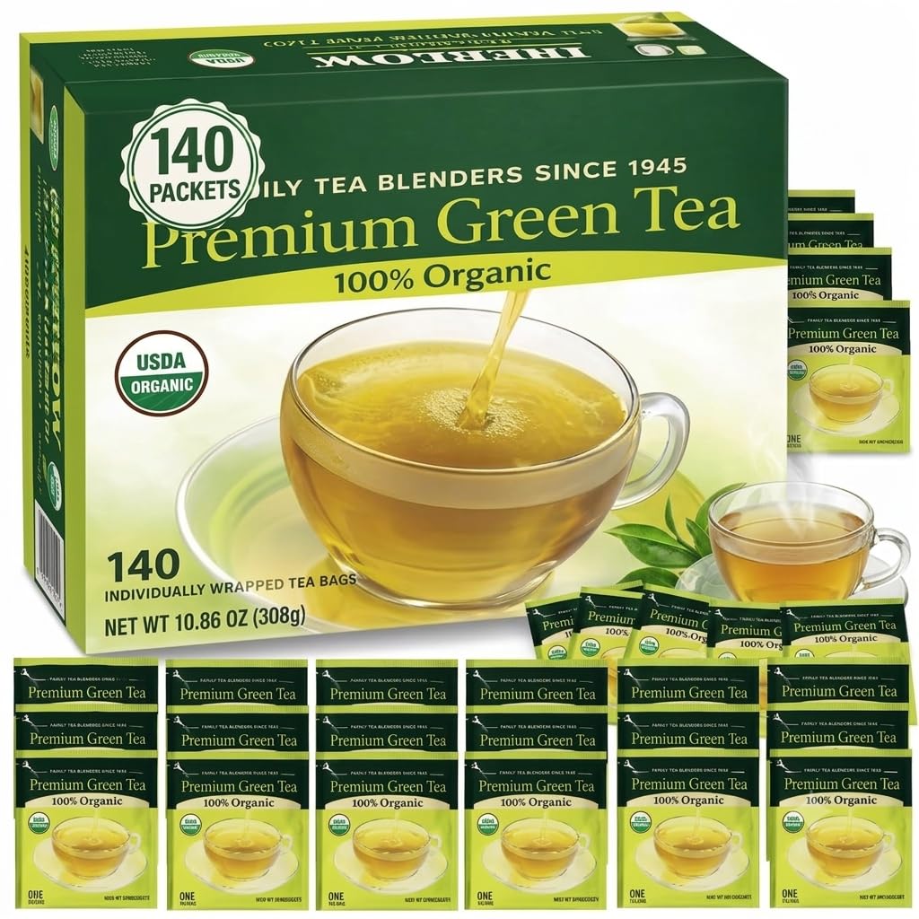 BG Premium Organic Green Tea value pack 140 ct.